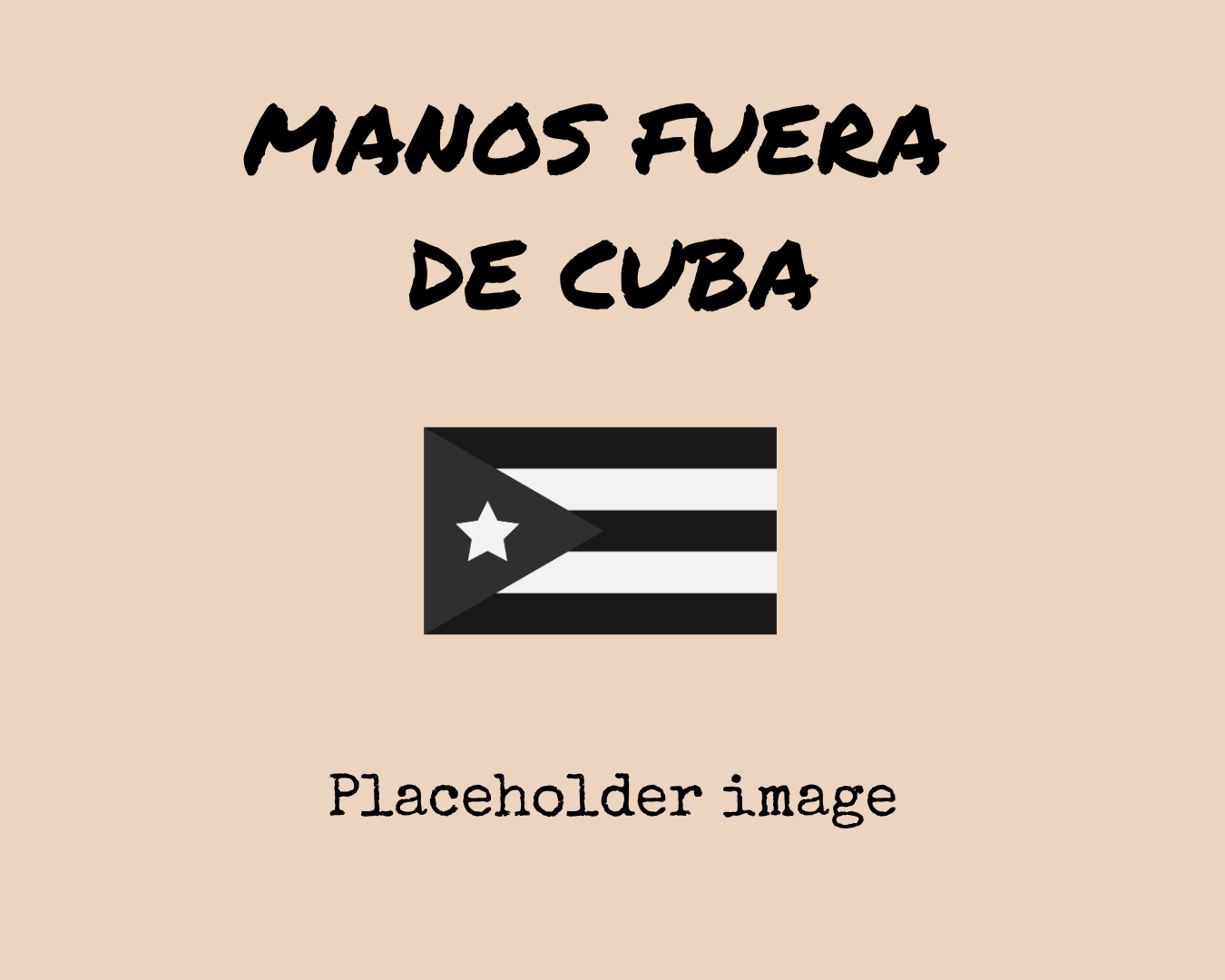 "manos fuera de cuba" lino print